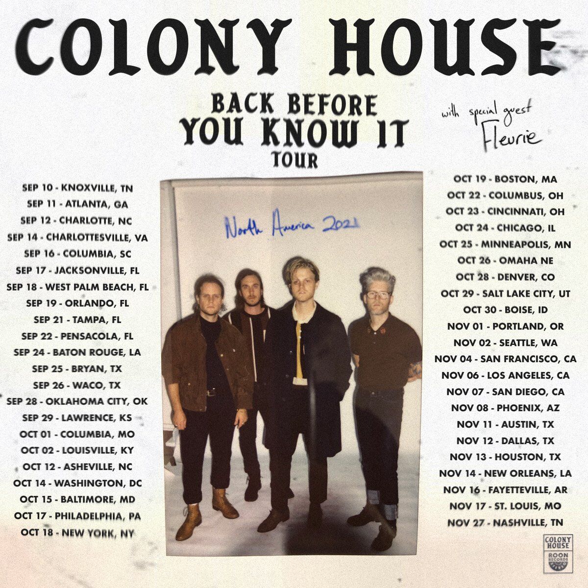 Colony House Tour Poster